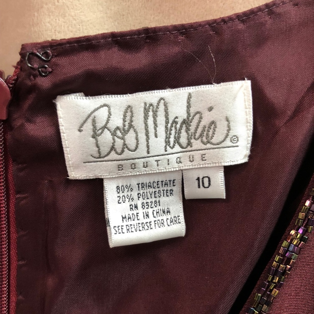 Vintage Bob Mackie Burgundy Evening Gown - Picture 6 of 8